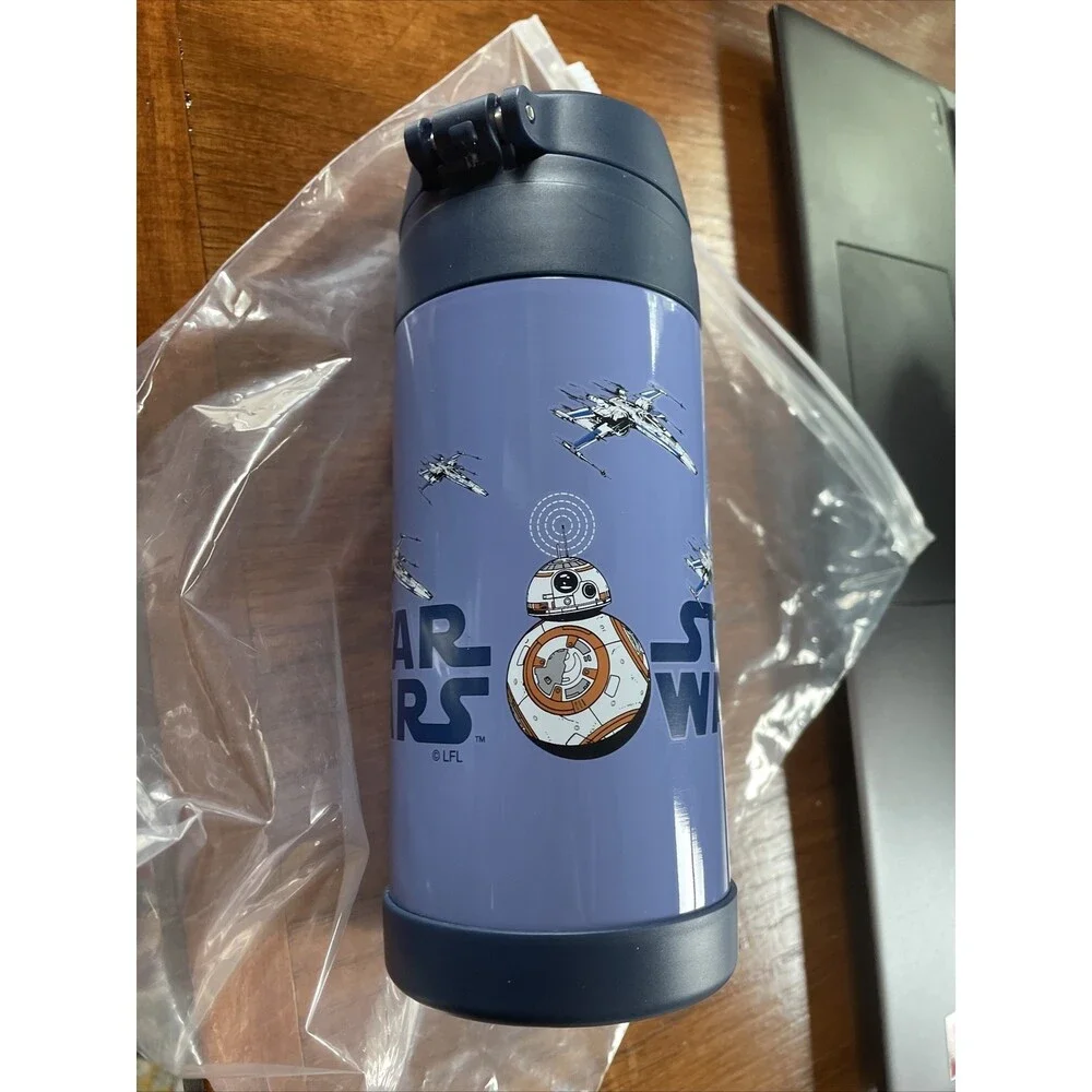 school Pottery barn Disney STAR WARS WATER BOTTLE Droid Jedi space mandalorian .